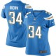 Women Nike San Diego Chargers &34 Donald Brown Elite Electric Blue Alternate NFL Jersey