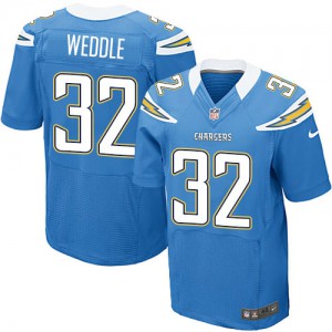 Hommes Nike San Diego Chargers # 32 Eric Weddle Élite bleu électrique remplaçant NFL Maillot Magasin