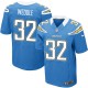 Men Nike San Diego Chargers &32 Eric Weddle Elite Electric Blue Alternate NFL Jersey