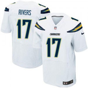 Hommes Nike San Diego Chargers # 17 Philip Rivers Élite blanc NFL Maillot Magasin