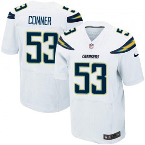 Hommes Nike San Diego Chargers # 53 Kavell Conner Élite blanc NFL Maillot Magasin