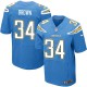 Men Nike San Diego Chargers &34 Donald Brown Elite Electric Blue Alternate NFL Jersey