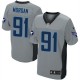 Hommes Nike Tennessee Titans # 91 Derrick Morgan Élite gris ombre NFL Maillot Magasin