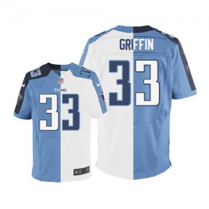 Hommes Nike Tennessee Titans # 33 Michael Griffin élite Team/route deux tonnes NFL Maillot Magasin