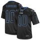 Hommes Nike Tennessee Titans # 10 Jake Locker élite Lights Out noir NFL Maillot Magasin