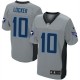 Men Nike Tennessee Titans &10 Jake Locker Elite Grey Shadow NFL Jersey