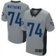 Men Nike Tennessee Titans &74 Bruce Matthews Elite Grey Shadow NFL Jersey