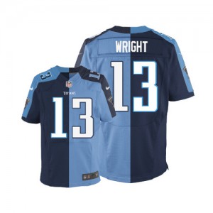 Hommes Nike Tennessee Titans # 13 Kendall Wright élite Team/remplaçant deux tonnes NFL Maillot Magasin