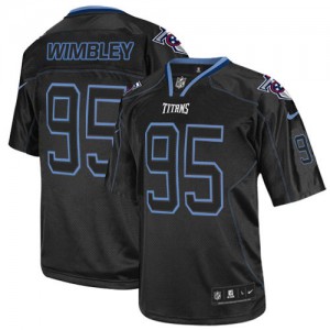 Hommes Nike Tennessee Titans # 95 Kamerion Wimbley élite Lights Out noir NFL Maillot Magasin