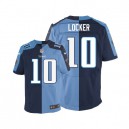 Men Nike Tennessee Titans &10 Jake Locker Elite Team/Alternate Two Tone NFL Jersey