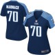 Women Nike Tennessee Titans &70 Chance Warmack Elite Navy Blue Alternate NFL Jersey
