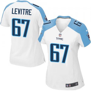 Femmes Nike Tennessee Titans # 67 Andy Levitre Élite blanc NFL Maillot Magasin