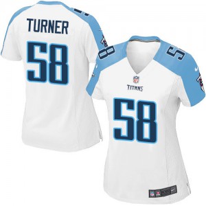 Femmes Nike Tennessee Titans # 58 Robert Turner Élite blanc NFL Maillot Magasin