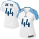 Women Nike Tennessee Titans &44 Jackie Battle Elite White NFL Jersey