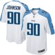 Youth Nike Tennessee Titans &90 Antonio Johnson Elite White NFL Jersey