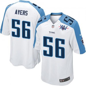 Jeunes Titans du Tennessee Nike # 56 asso Ayers Élite blanc 15e saison Patch NFL Maillot Magasin Jeunes Titans du Tennessee Nike # 56 asso Ayers Élite blanc 15e saison Patch NFL Maillot Magasin