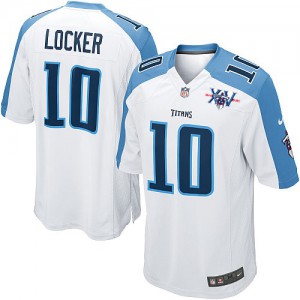 Jeunes Titans du Tennessee Nike # 10 Jake Locker Élite blanc 15e saison Patch NFL Maillot Magasin Jeunes Titans du Tennessee Nike # 10 Jake Locker Élite blanc 15e saison Patch NFL Maillot Magasin