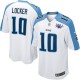 Youth Nike Tennessee Titans &10 Jake Locker Elite White 15th Season Patch NFL Jersey