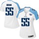 Women Nike Tennessee Titans &55 Zach Brown Elite White 15th Season Patch NFL Jersey