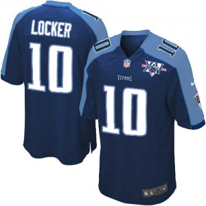 Jeunes Titans du Tennessee Nike # 10 Jake Locker élite Navy bleu alternent 15e saison Patch NFL Maillot Magasin Jeunes Titans du Tennessee Nike # 10 Jake Locker élite Navy bleu alternent 15e saison Patch NFL Maillot Magasin