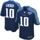 Youth Nike Tennessee Titans &10 Jake Locker Elite Navy Blue Alternate 15th Season Patch NFL Jersey