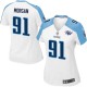 Women Nike Tennessee Titans &91 Derrick Morgan Elite White 15th Season Patch NFL Jersey