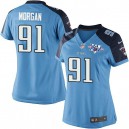 Women Nike Tennessee Titans &91 Derrick Morgan Elite Light Blue Team Color 15th Season Patch NFL Jersey