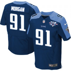 Hommes Nike Tennessee Titans # 91 Derrick Morgan Élite Navy bleu alternent 15e saison Patch NFL Maillot Magasin Hommes Nike Tennessee Titans # 91 Derrick Morgan Élite Navy bleu alternent 15e saison Patch NFL Maillot Magasin