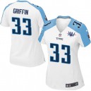 Women Nike Tennessee Titans &33 Michael Griffin Elite White 15th Season Patch NFL Jersey