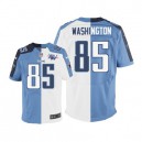 Men Nike Tennessee Titans &85 Nate Washington Elite Team/Road Two Tone 15th Season Patch NFL Jersey