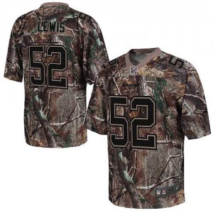 Hommes Nike Baltimore Ravens # 52 Ray Lewis Élite Camo Realtree NFL Maillot Magasin
