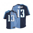 Men Nike Tennessee Titans &13 Kendall Wright Elite Team/Alternate Two Tone 15th Season Patch NFL Jersey