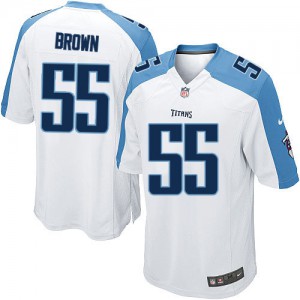 Jeunes Titans du Tennessee Nike # 55 Zach brun Élite blanc NFL Maillot Magasin