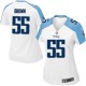 Women Nike Tennessee Titans &55 Zach Brown Elite White NFL Jersey