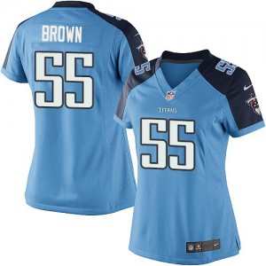 Femmes Nike Tennessee Titans # 55 Zach Brown élite lumière bleu équipe NFL Maillot Magasin de couleur Femmes Nike Tennessee Titans # 55 Zach Brown élite lumière bleu équipe NFL Maillot Magasin de couleur