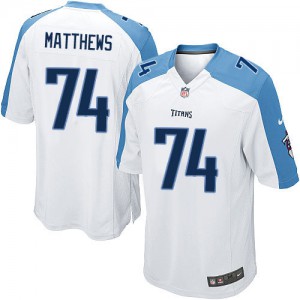 Jeunes Titans du Tennessee Nike # 74 Bruce Matthews Élite blanc NFL Maillot Magasin