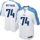 Youth Nike Tennessee Titans &74 Bruce Matthews Elite White NFL Jersey
