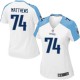 Women Nike Tennessee Titans &74 Bruce Matthews Elite White NFL Jersey