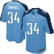 Youth Nike Tennessee Titans &34 Earl Campbell Elite Light Blue Team Color NFL Jersey