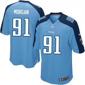 Jeunes Titans du Tennessee Nike # 91 Derrick Morgan élite lumière bleu équipe NFL Maillot Magasin de couleur
